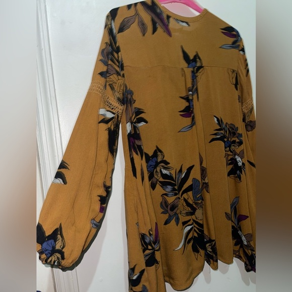 Free People Boho Floral Oversize  Pullover Tunic Dress/ Blouse - Picture 4 of 14